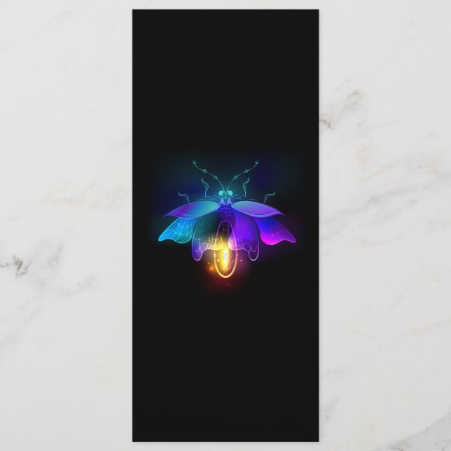 Neon Firefly on black Menu (Front)