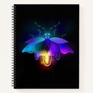 Neon Firefly on black Notebook