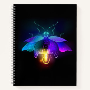 Neon Firefly on black Notebook