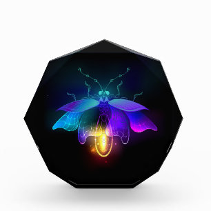 Neon Firefly on black Photo Block