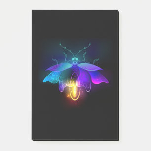 Neon Firefly on black Post-it Notes