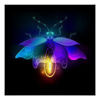 Neon Firefly on black