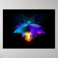 Neon Firefly on black