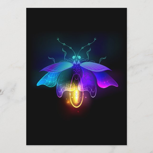Neon Firefly on black Programme (Front)