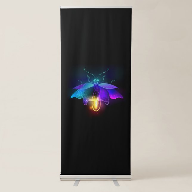 Neon Firefly on black Retractable Banner (Front)