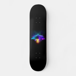 Neon Firefly on black Skateboard