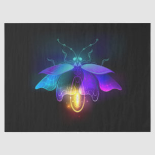 Neon Firefly on black Tissue Paper