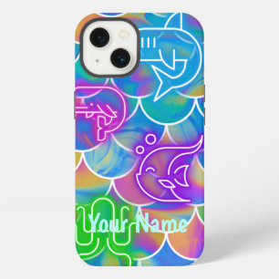 Neon Fish Retro Indie Kidcore Aesthetic 80s iPhone 13 Case