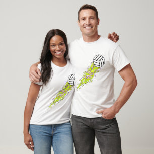 neon flames volleyball T-Shirt