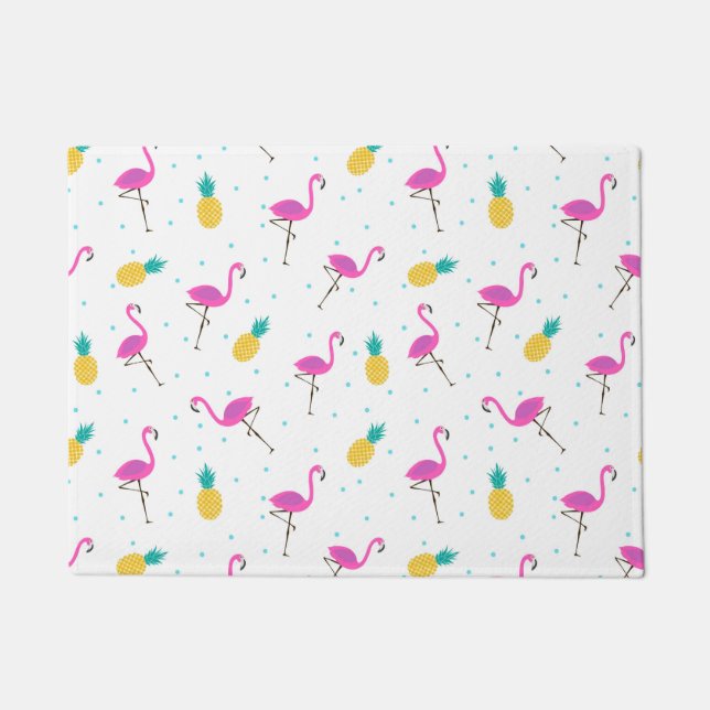 Neon Flamingos 2 Doormat (Front)