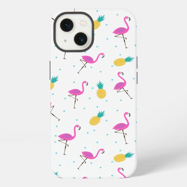 Neon Flamingos 2 iPhone Case (Back)