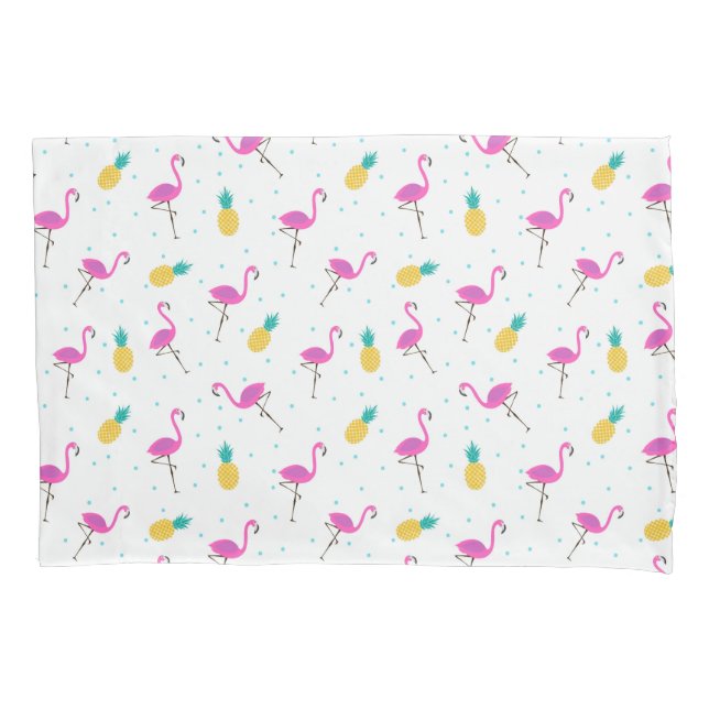 Neon Flamingos 2 Pillowcase (Front-Left)
