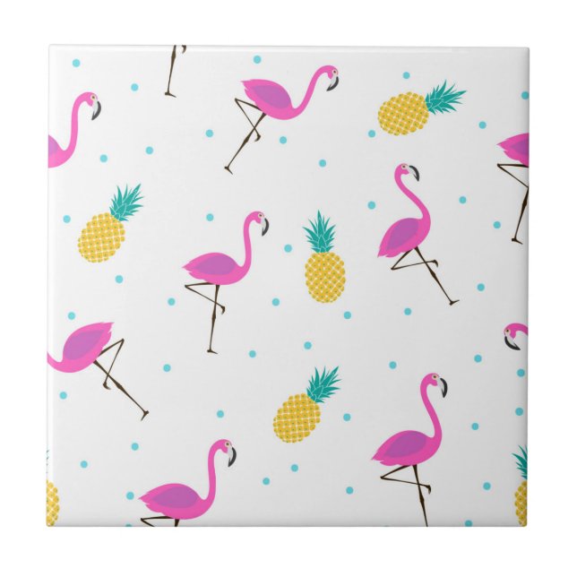 Neon Flamingos 2 Tile (Front)