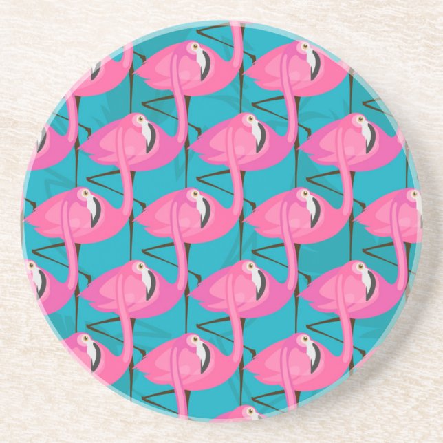 Neon Flamingos Coaster (Front)