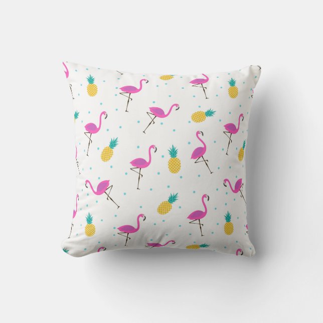 Neon Flamingos | Monogram Cushion (Front)