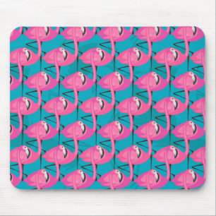 Neon Flamingos Mouse Mat