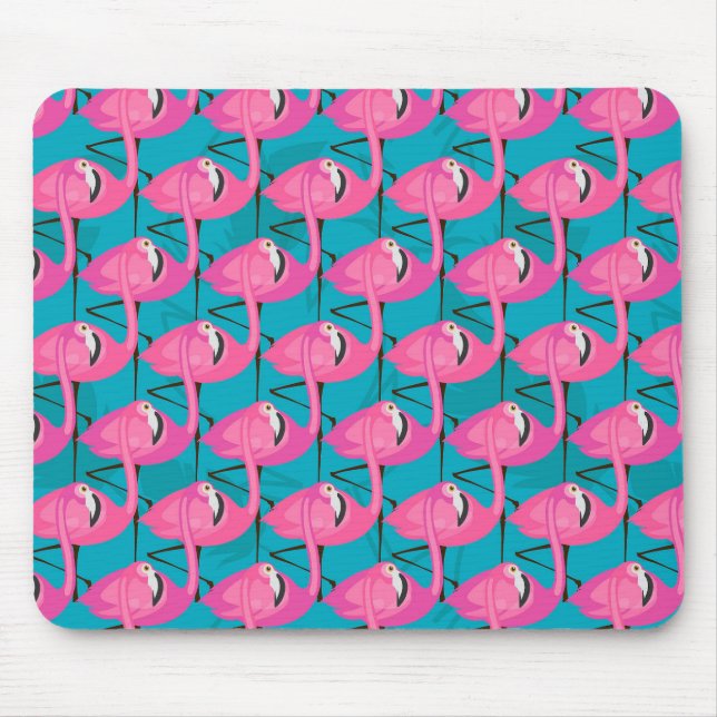 Neon Flamingos Mouse Mat (Front)
