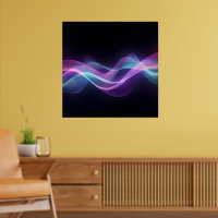 Neon Flow – Futuristic Abstract Wave Art