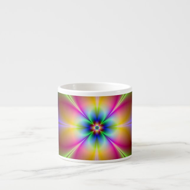 Neon Flower Espresso Cup (Front)