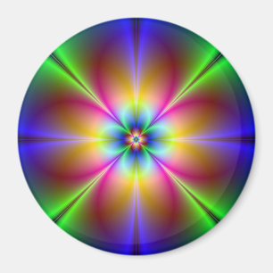 Neon Flower Magnet