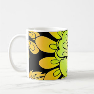 Neon Flowers Coffee Mug