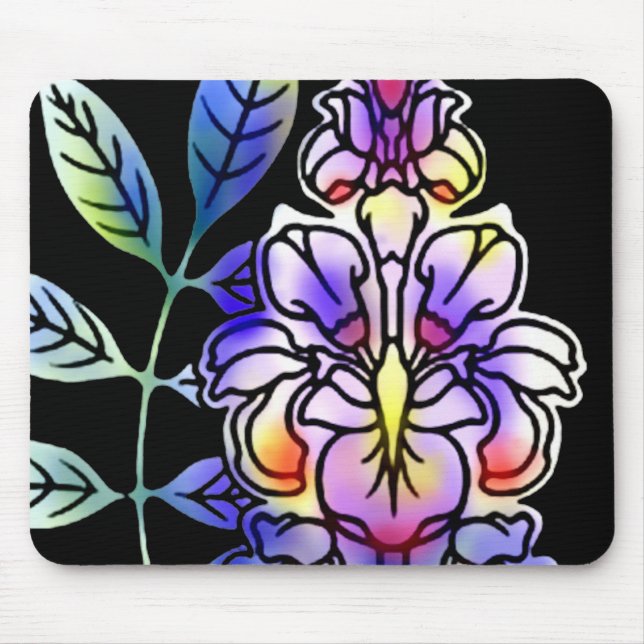 Neon Flowers Mouse Mat (Front)
