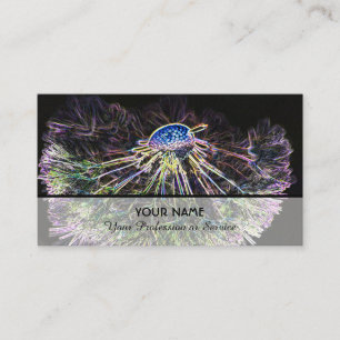 Neon flowery romance for gardeners and florists business card