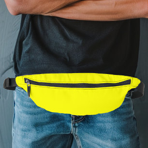 Neon Fluorescent Yellow Retro Bum Bags