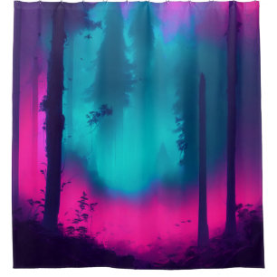 Neon Forest Shower Curtain