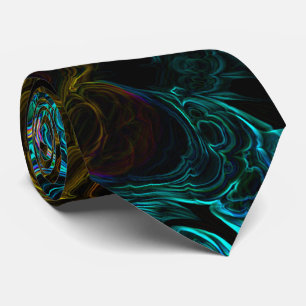 Neon Fractal 1 Tie