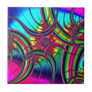 Neon Fractal Tile