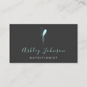 Neon Fresh Organic Vegetable Nutritionist Elegant  Business Card