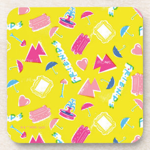 Neon FRIENDS™ Icon Pattern Coaster
