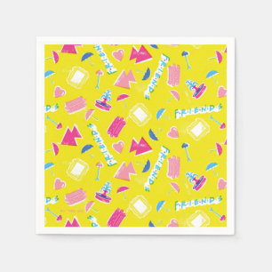 Neon FRIENDS™ Icon Pattern Napkin