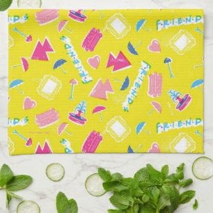 Neon FRIENDS™ Icon Pattern Tea Towel