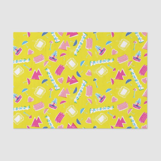 Neon FRIENDS™ Icon Pattern Tissue Paper (Front)