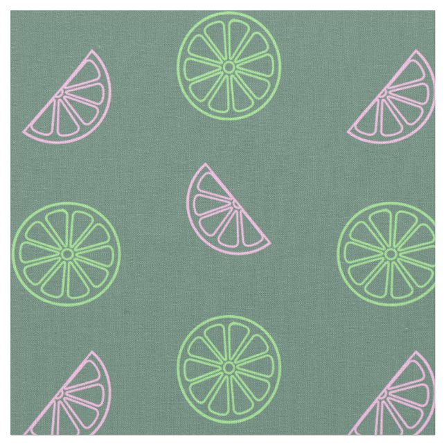Neon Fruit Pattern Fabric (Close Up)