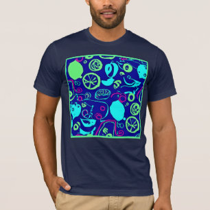 Neon Fruits Pattern Art T-Shirt