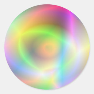Neon Fun Classic Round Sticker