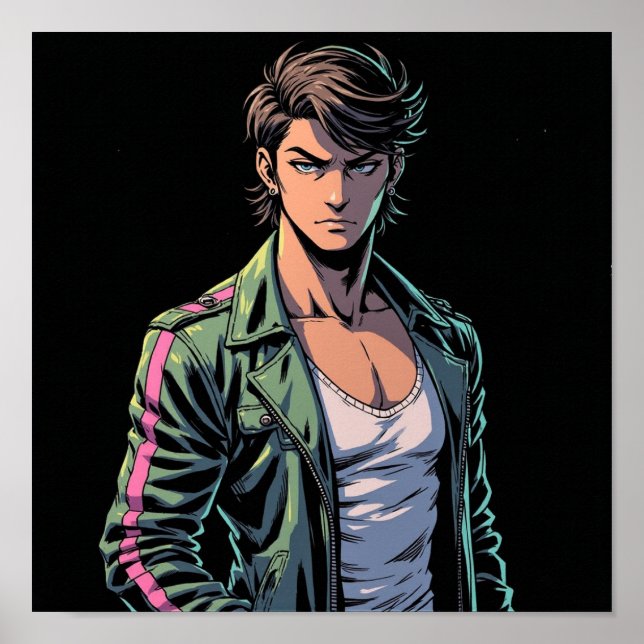 "Neon Fury: Anime Outlaw Edition" Poster (Front)