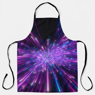 Neon Galaxy Cosmic Abstract Background Apron