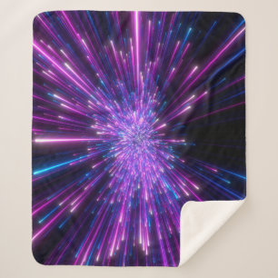 Neon Galaxy Cosmic Abstract Background Sherpa Blanket