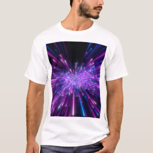 Neon Galaxy Cosmic Abstract Background T-Shirt