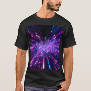 Neon Galaxy Cosmic Abstract Background T-Shirt