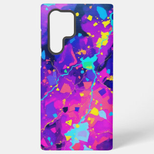 Neon Galaxy Cosmic Colorful Abstract Artwork Samsung Galaxy Case