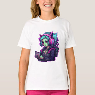 Neon gamer girl T-Shirt