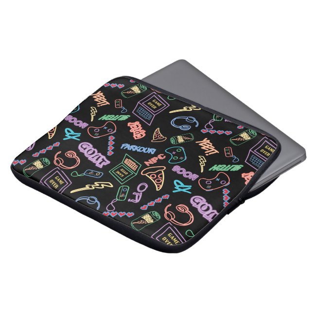 Neon Gamer Laptop Sleeve (Front Top)