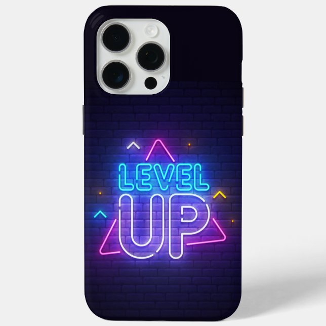 Neon Gamer Level Up Case-Mate iPhone Case (Back)