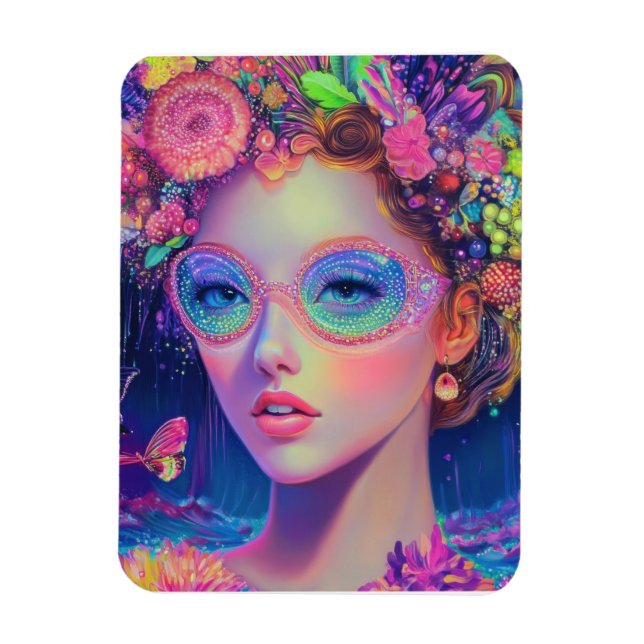 Neon Garden Goddess  Magnet (Vertical)