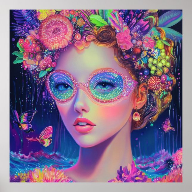 Neon Garden Goddess  Poster (Front)